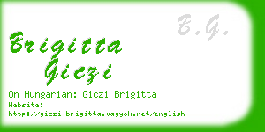 brigitta giczi business card